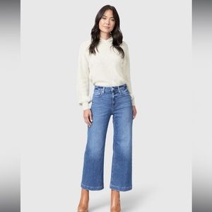 PAIGE Wide Leg Ankle Jeans